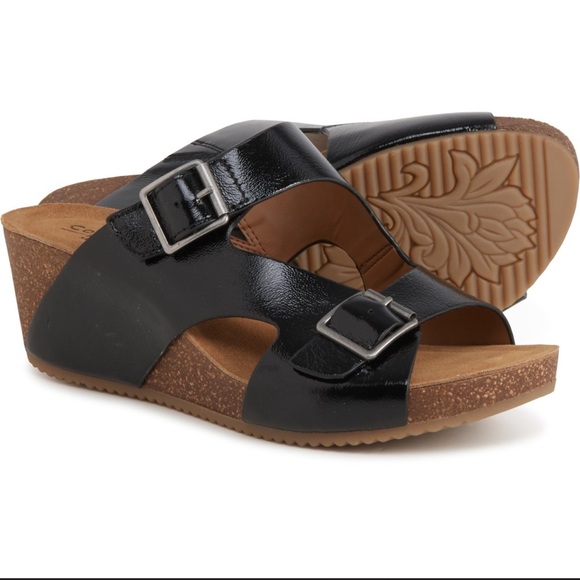 Comfortiva Shoes Comfortiva Emah Wedge Sandals Leather Poshmark